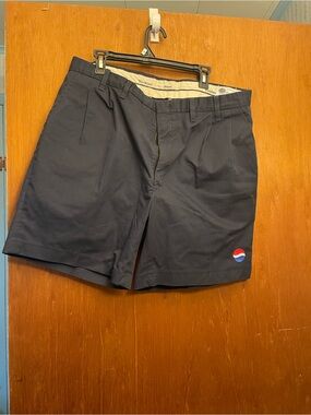 L.L. Bean Navy Flat-Front Men’s Shorts with Small Logo
